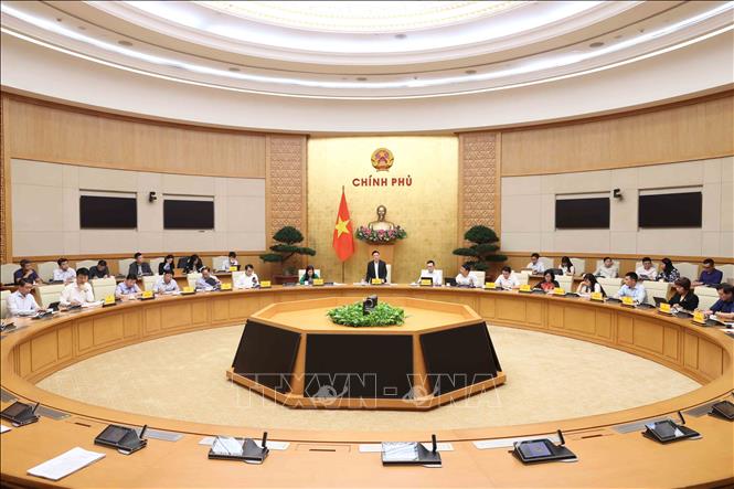 Phó Thủ tướng Hồ Đức Phớc, Trưởng Ban Chỉ đạo Phòng chống rửa tiền quốc gia chủ trì cuộc họp Ban Chỉ đạo. Ảnh: An Đăng - TTXVN