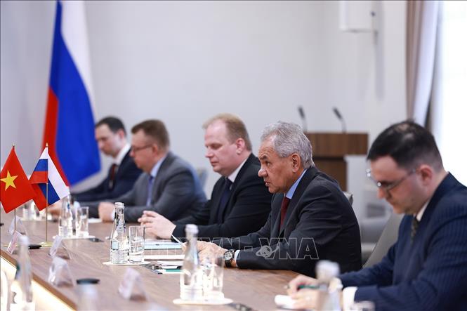 Thư ký Hội đồng An ninh Sergey Kuzhugetovich Shoygu phát biểu. Ảnh: Dương Giang-TTXVN
