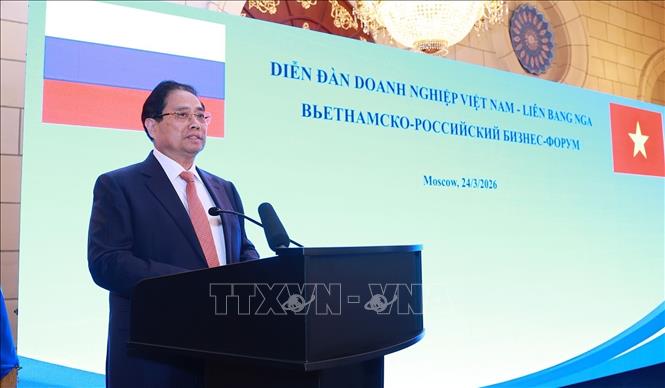 Prime Minister Pham Minh Chinh speaks at the forum. VNA Photo: Dương Giang 