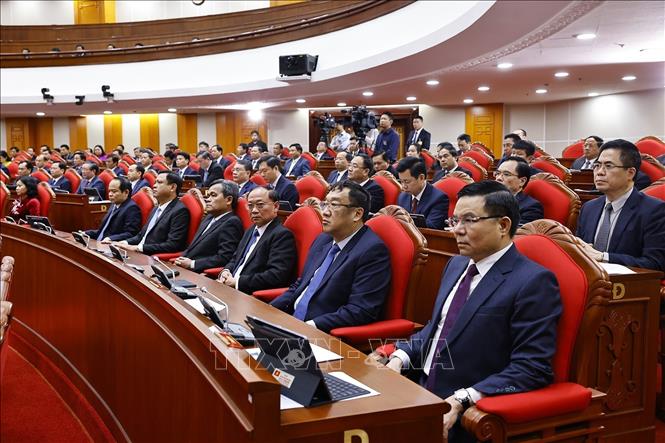 Các đại biểu dự phiên Bế mạc Hội nghị lần thứ hai Ban Chấp hành Trung ương Đảng khoá XIV. Ảnh: Doãn Tấn - TTXVN