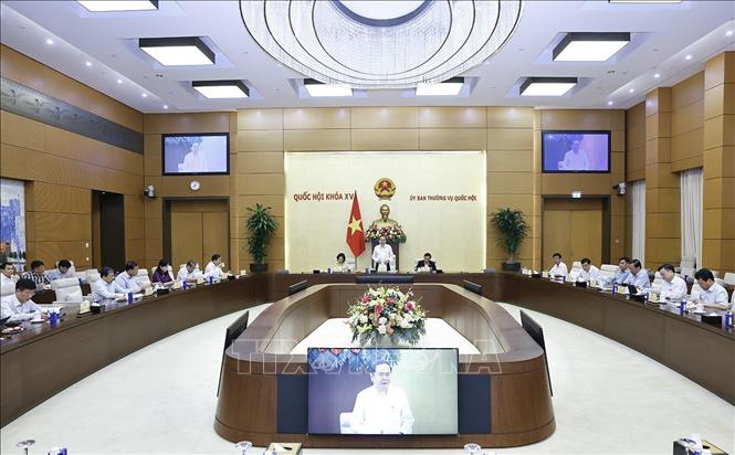 Chủ tịch Quốc hội Trần Thanh Mẫn chủ trì cuộc họp về công tác chuẩn bị Kỳ họp thứ nhất, Quốc hội khóa XVI. Ảnh: Doãn Tấn - TTXVN