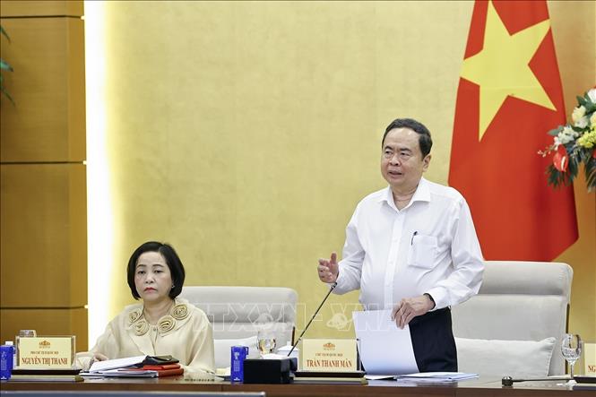 Chủ tịch Quốc hội Trần Thanh Mẫn phát biểu. Ảnh: Doãn Tấn - TTXVN