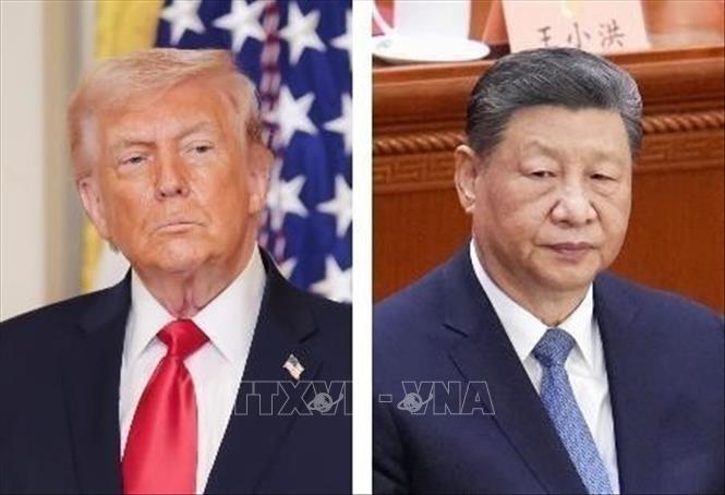 Tổng thống Mỹ Donald Trump (trái) và Chủ tịch Trung Quốc Tập Cận Bình. Ảnh: Kyodo/TTXVN
