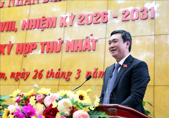 Ông Nguyễn Cảnh Toàn tái đắc cử Chủ tịch UBND tỉnh Lạng Sơn nhiệm kỳ 2026 - 2031. Ảnh: Văn Đạt - TTXVN