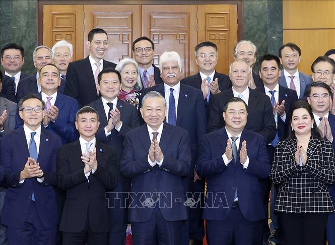 Tổng Bí thư Tô Lâm và các đại biểu chụp ảnh chung. Ảnh: Thống Nhất – TTXVN