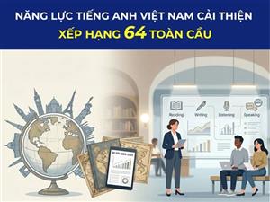 Năng lực tiếng Anh của giới trẻ Việt Nam được cải thiện, xếp hạng 64 toàn cầu