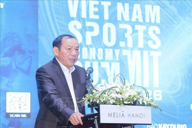 Minister of Culture, Sports and Tourism Nguyen Van Hung speaks at the event. VNA Photo: Minh Quyết