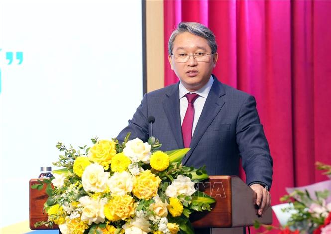 Bộ trưởng Bộ Tư pháp Nguyễn Hải Ninh phát biểu chỉ đạo. Ảnh: Phạm Kiên - TTXVN