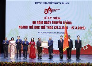 Tổng Bí thư dự Lễ kỷ niệm 80 năm Ngày truyền thống Ngành Thể dục Thể thao