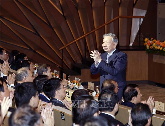 Tổng Bí thư Tô Lâm dự Lễ kỷ niệm 80 năm Ngày truyền thống Ngành Thể dục Thể thao. Ảnh: Thống Nhất – TTXVN