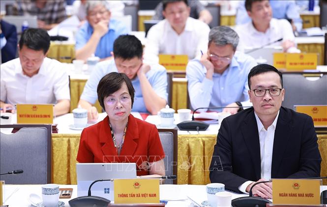 Các đại biểu tham dự phiên họp lần thứ hai - năm 2026 của BCĐ về phát triển khoa học công nghệ và Đề án 06. Ảnh: Dương Giang-TTXVN 
