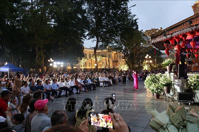 Các tiết mục đặc sắc tại chương trình. Ảnh: Hà Anh/TTXVN phát
