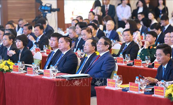 Thủ tướng Phạm Minh Chính dự Hội nghị Xúc tiến đầu tư tỉnh Thanh Hóa năm 2026. Ảnh: Dương Giang - TTXVN 

