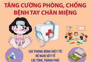 Tăng cường phòng, chống bệnh tay chân miệng trong thời gian tới