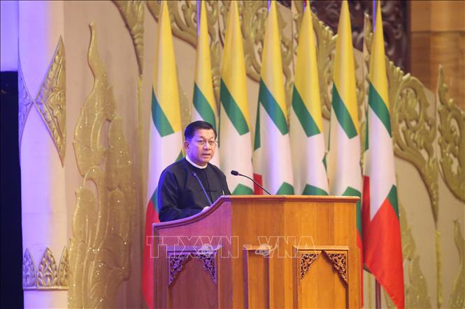 Người đứng đầu chính quyền quân sự Myanmar, Thống tướng Min Aung Hlaing. Ảnh: THX/TTXVN