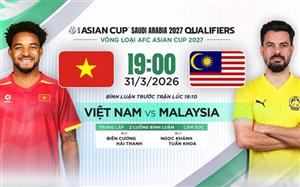 Lịch thi đấu bóng đá hôm nay 31/3: Trực tiếp Việt Nam đấu với Malaysia, U23 Việt Nam vs Trung Quốc