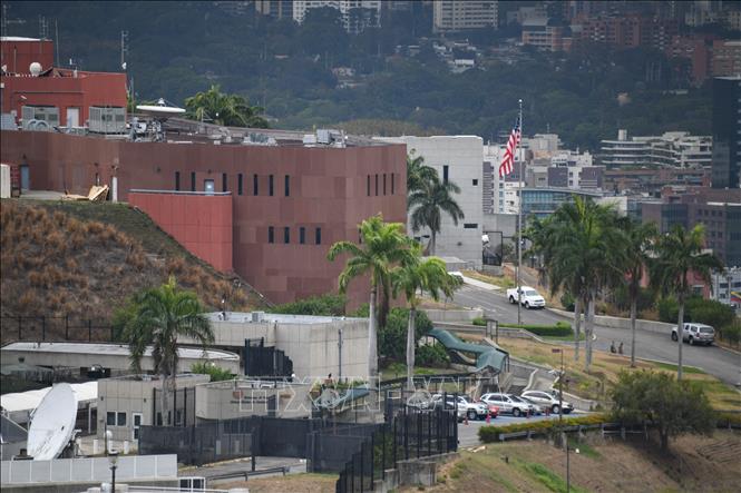 Quang cảnh Đại sứ quán Mỹ ở thủ đô Caracas, Venezuela, ngày 30/3/2026. Ảnh: THX/TTXVN