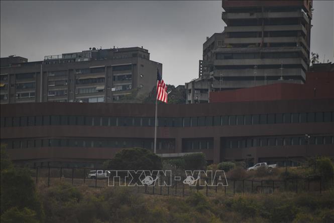 Quang cảnh Đại sứ quán Mỹ ở thủ đô Caracas, Venezuela, ngày 30/3/2026. Ảnh: THX/TTXVN