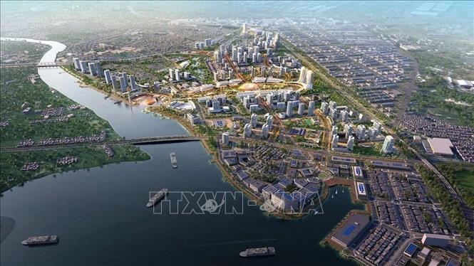 Mô hình Trung tâm chính trị - hành chính mới của tỉnh Đồng Nai. Ảnh: TTXVN phát