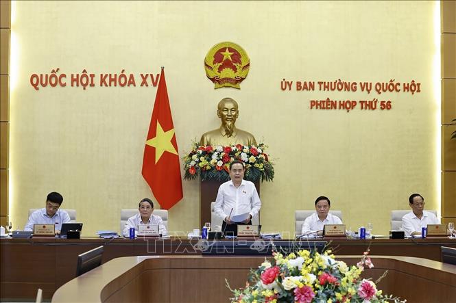 Chủ tịch Quốc hội Trần Thanh Mẫn phát biểu khai mạc phiên họp. Ảnh: Doãn Tấn – TTXVN