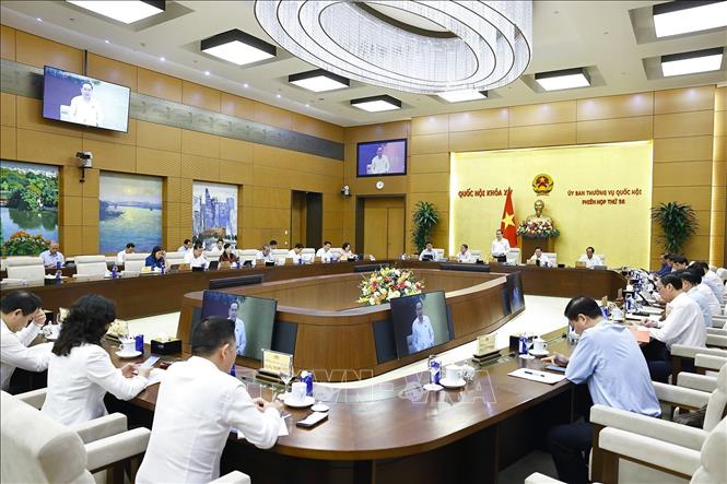 Chủ tịch Quốc hội Trần Thanh Mẫn phát biểu khai mạc phiên họp. Ảnh: Doãn Tấn – TTXVN