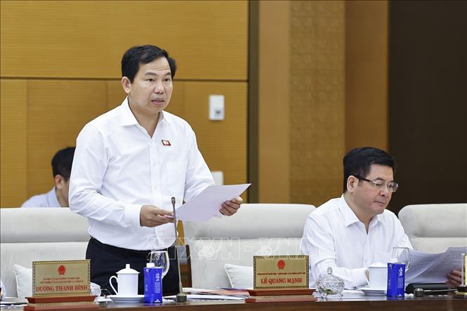 Tổng thư ký Quốc hội, Chủ nhiệm Văn phòng Quốc hội Lê Quang Mạnh phát biểu. Ảnh: Doãn Tấn - TTXVN