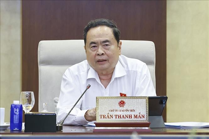 Chủ tịch Quốc hội Trần Thanh Mẫn phát biểu. Ảnh: Doãn Tấn – TTXVN