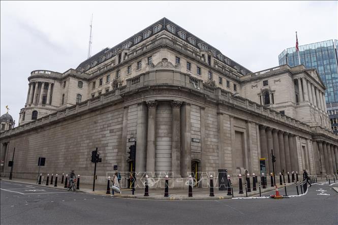 Ngân hàng trung ương Anh tại thủ đô London. Ảnh: THX/TTXVN