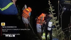 Huế: Tìm thấy thi thể cháu bé mất tích khi đi tắm sông ở khu vực Mỹ Xá