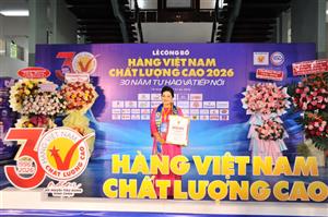 Vedan lần thứ 20 được vinh danh Hàng Việt Nam chất lượng cao năm 2026