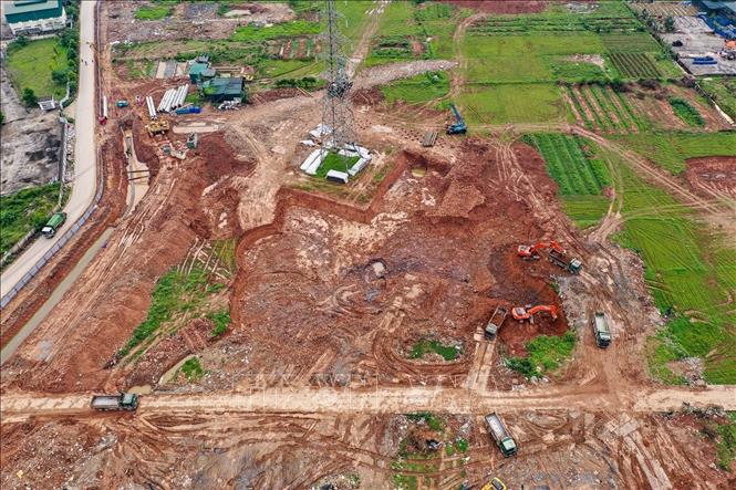 Các hạng mục hạ tầng kỹ thuật được triển khai đồng bộ tại dự án. Ảnh: Trung Nguyên - TTXVN