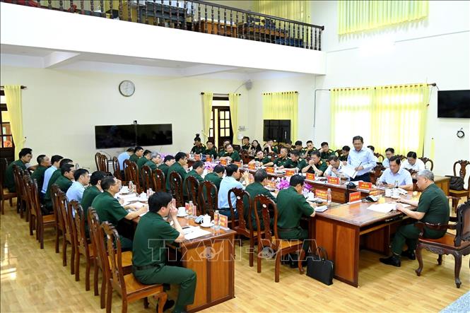 Quang cảnh buổi làm việc. Ảnh: Văn Đông / TTXVN phát. 