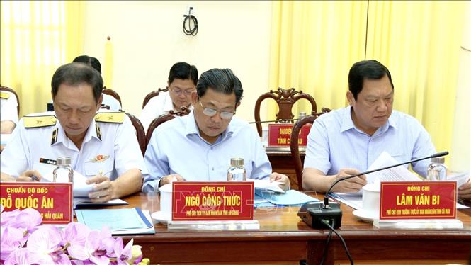 Các đại biểu tham dự buổi làm việc. Ảnh: Văn Đông / TTXVN phát.