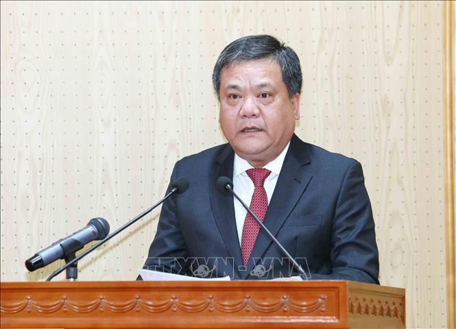 Đồng chí Trần Phong, Uỷ viên Trung ương Đảng, Bí thư Tỉnh uỷ Khánh Hoà phát biểu nhận nhiệm vụ. Ảnh: Phương Hoa - TTXVN