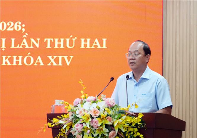 Bí thư Tỉnh ủy Nguyễn Hồ Hải phát biểu kết luận Hội nghị. Ảnh: Trung Hiếu-TTXVN