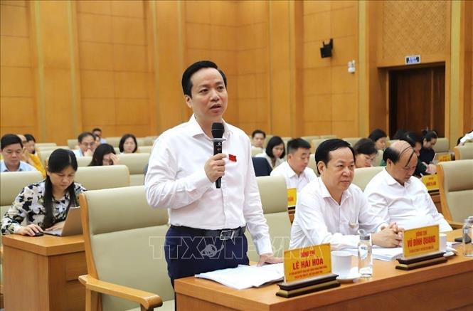 Chủ tịch UBND tỉnh Cao Bằng Lê Hải Hòa phát biểu. Ảnh: Chu Hiệu-TTXVN