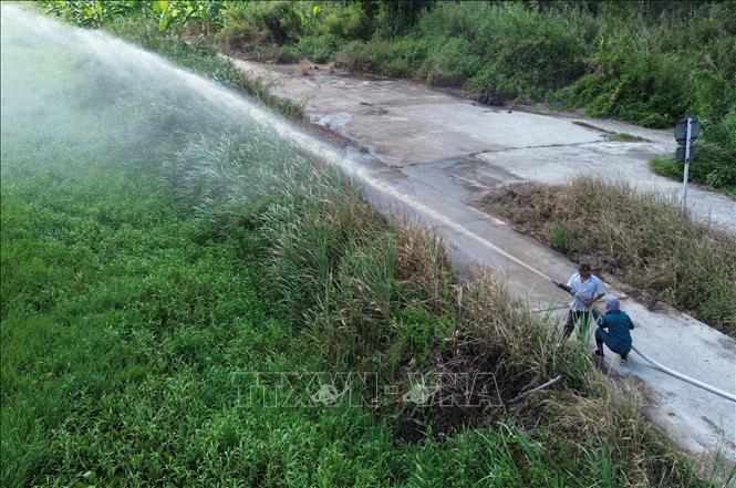 Công tác diễn tập ứng phó cháy rừng tại Vườn Quốc gia U Minh Hạ. Ảnh: Tuấn Phi – TTXVN 