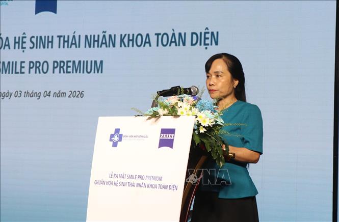 Giám đốc Sở Y tế tỉnh Bắc Ninh Tô Thị Mai Hoa phát biểu. Ảnh: Thái Hùng - TTXVN