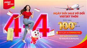 Vietjet giảm 100% giá vé mừng ngày đôi 4/4