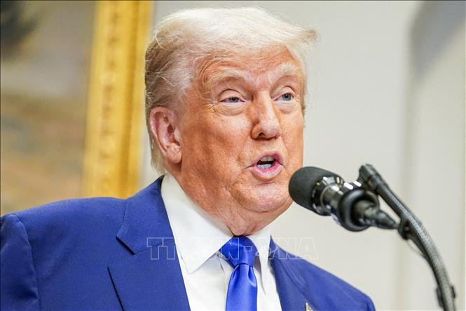 Tổng thống Mỹ Donald Trump kêu gọi Quốc hội thông qua phần lớn ngân sách theo quy trình thông thường, đồng thời đề xuất bổ sung khoảng 350 tỷ USD thông qua cơ chế lập pháp đặc biệt theo đường lối đảng phái. Ảnh: ANI/TTXVN