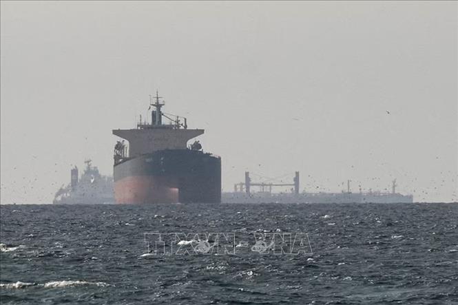Tàu chở dầu neo tại vùng Vịnh, gần eo biển Hormuz, khi xung đột diễn ra giữa lực lượng phối hợp Mỹ-Israel với Iran, ngày 11/3/2026. Ảnh: REUTERS/TTXVN