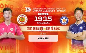 Link xem trực tiếp bóng đá Công An Hà Nội vs SHB Đà Nẵng 19h15 hôm nay, V-League vòng 17