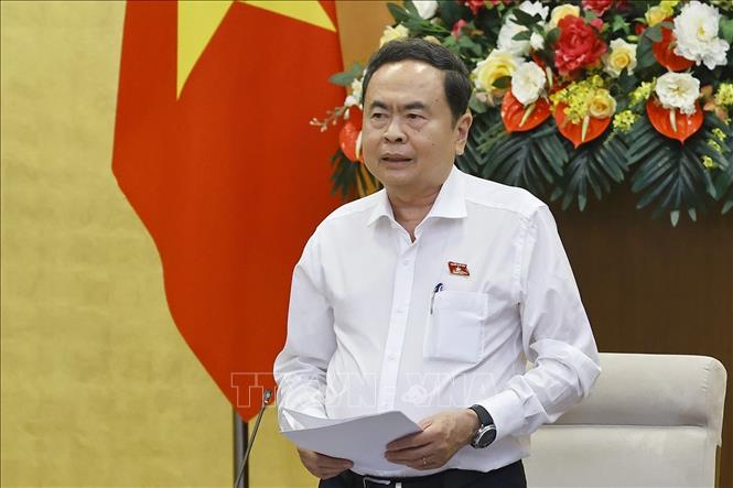 Chủ tịch Quốc hội Trần Thanh Mẫn phát biểu. Ảnh: Doãn Tấn - TTXVN