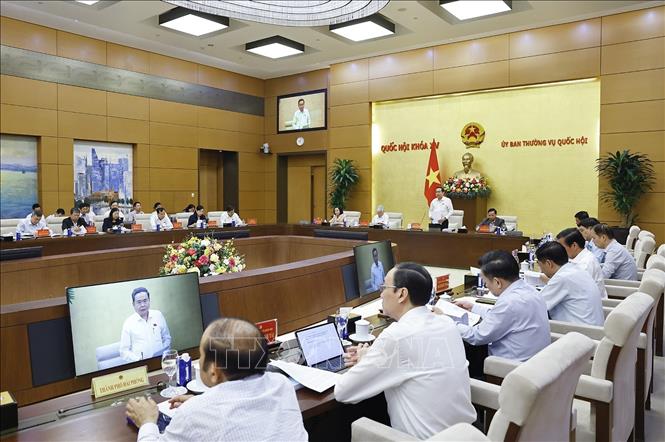 Chủ tịch Quốc hội Trần Thanh Mẫn phát biểu. Ảnh: Doãn Tấn - TTXVN