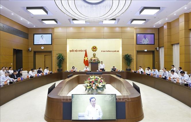 Chủ tịch Quốc hội Trần Thanh Mẫn phát biểu. Ảnh: Doãn Tấn - TTXVN