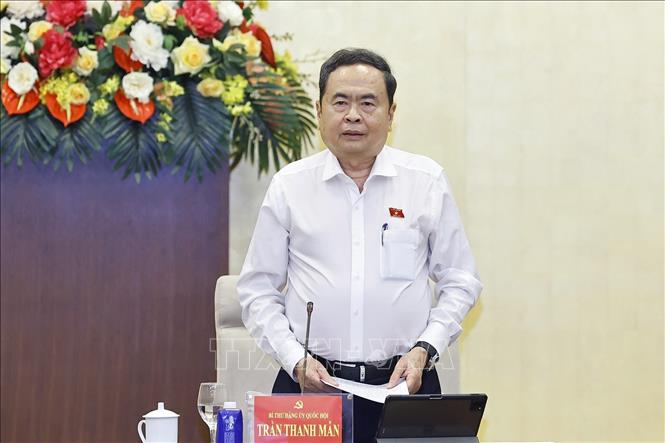 Chủ tịch Quốc hội Trần Thanh Mẫn phát biểu. Ảnh: Doãn Tấn - TTXVN