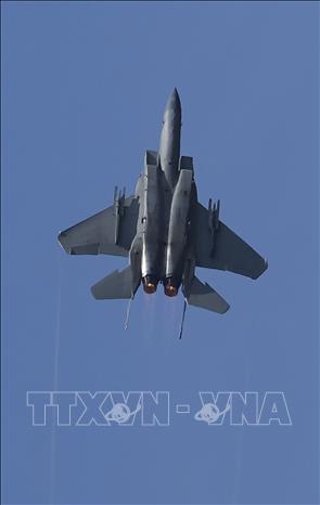 (Tư liệu) Máy bay chiến đấu F‑15 Eagle của Không lực Mỹ. Ảnh: THX/TTXVN
