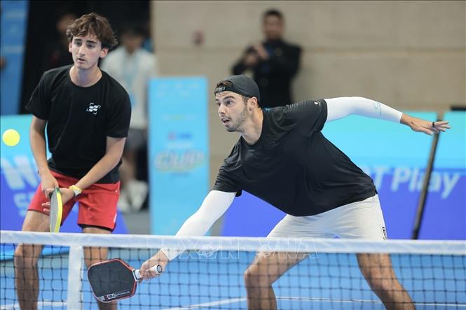 Trong khi nội dung đôi nam gọi tên bộ đôi Ben Johns và Tardio. Ảnh: Minh Quyết - TTXVN