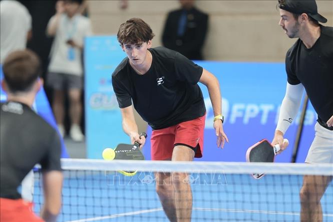 Trong khi nội dung đôi nam gọi tên bộ đôi Ben Johns và Tardio. Ảnh: Minh Quyết - TTXVN