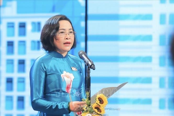 Phó Chủ tịch Quốc hội Nguyễn Thị Thanh phát biểu. Ảnh: Minh Quyết - TTXVN